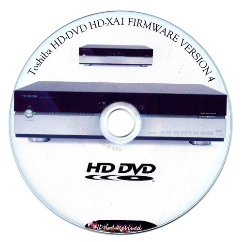 Toshiba HD-DVD HD-XA1 Version 4.0 ( Shipped CD and online download )