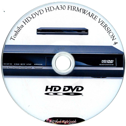 Toshiba HD-DVD HD-A30 Version 4.0 ( Shipped CD and online download )