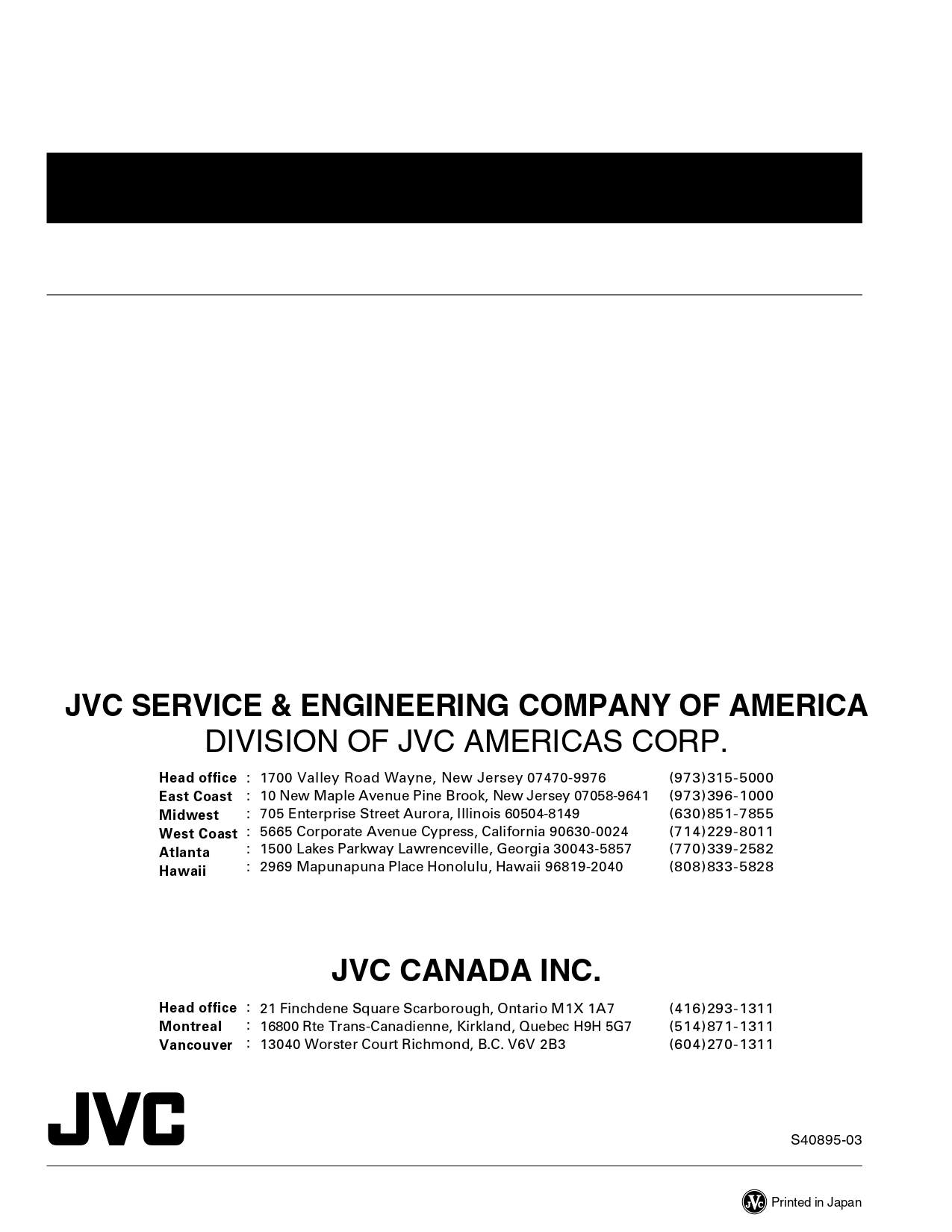 Comprehensive Service Manual Collection for JVC HR-S7900U Video Cassette Recorder (Instant Download) - Image 4