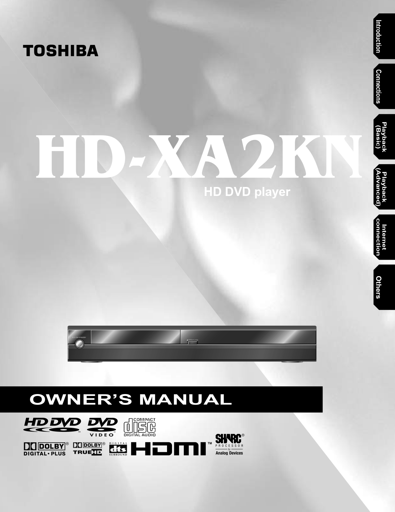 Toshiba HD-XA2KN HD DVD Player Owner's Manual (Instant Download)