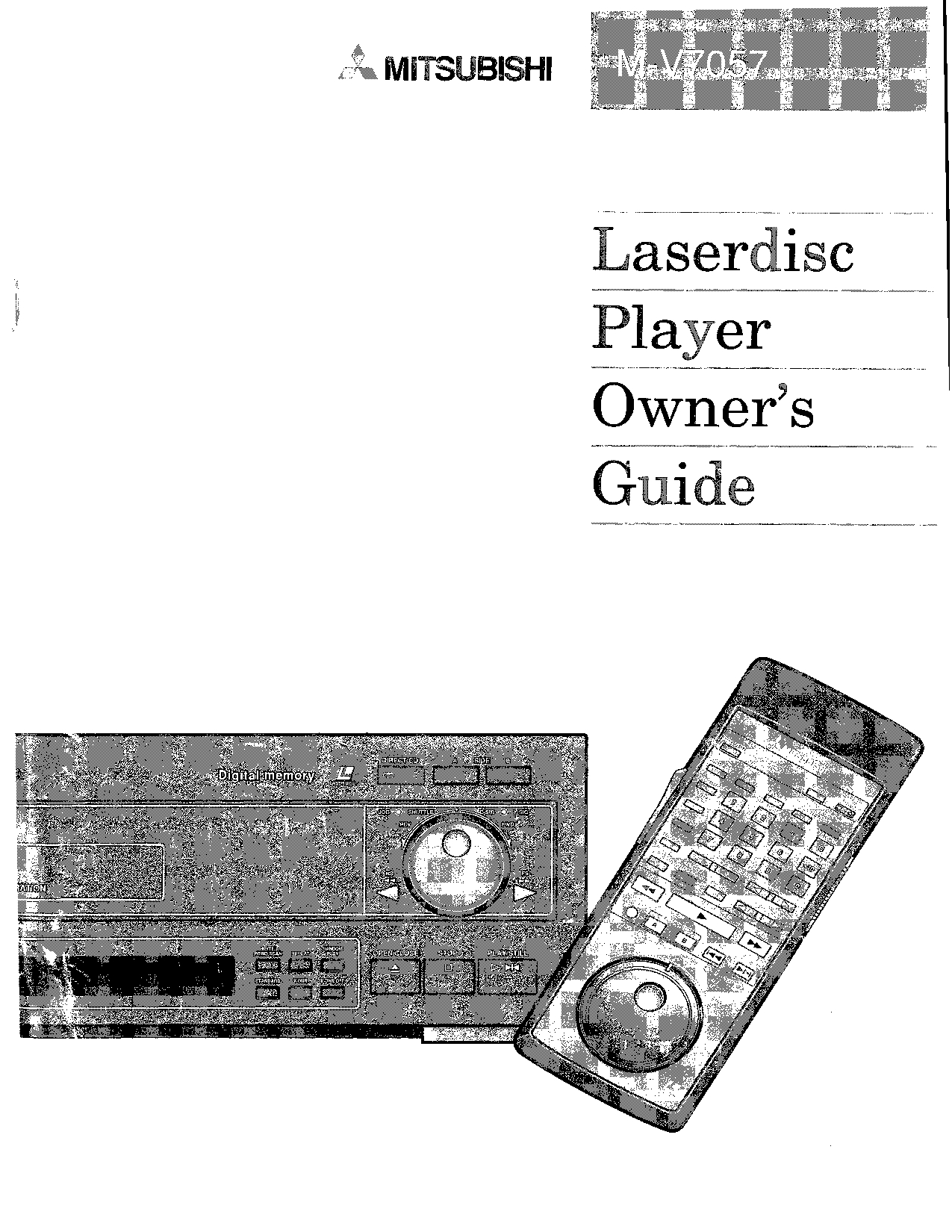 Mitsubishi Laserdisc Player Owner's Guide (Model M-V7057)