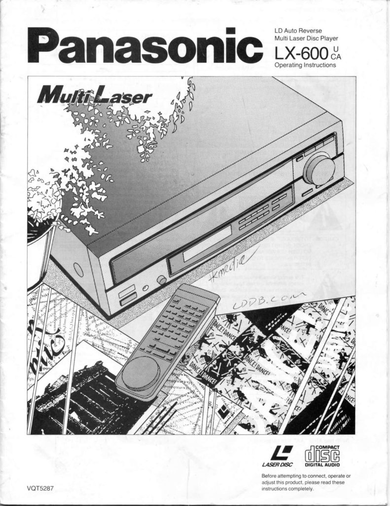 Panasonic LD Auto Reverse Multi Laser Disc Player LX-600U/CA Operating Instructions