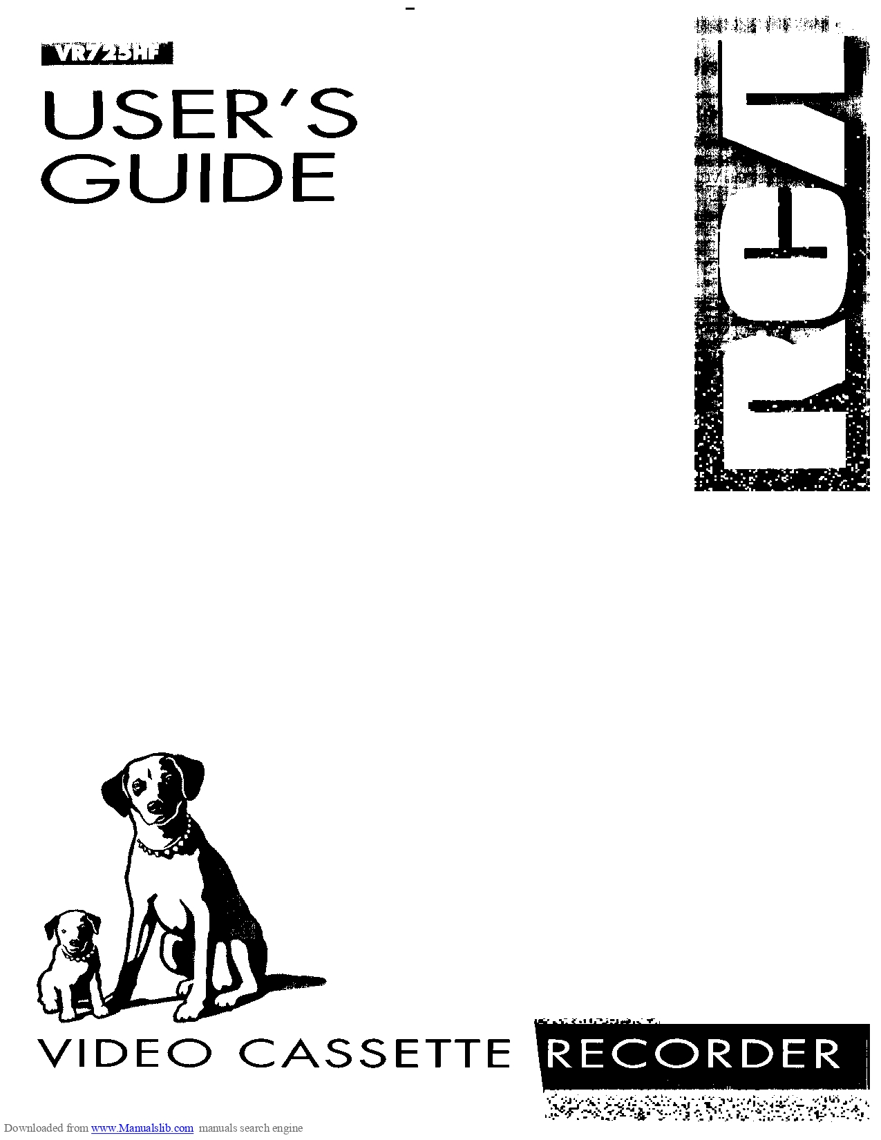 RCA VIDEO CASSETTE RECORDER USER'S GUIDE - MODEL VR725HF - INSTANT DOWNLOAD