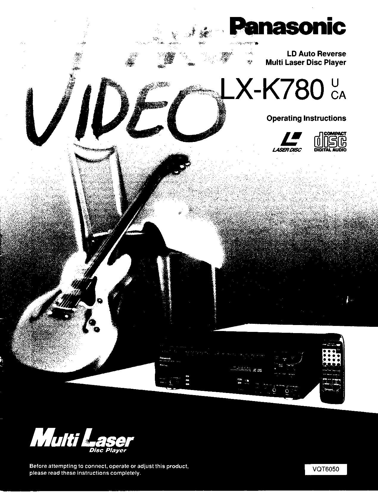 Operating Instructions Panasonic Multi Laser Disc Player LD Auto Reverse Multi Laser Disc Player LX-K780U/CA Instant Download