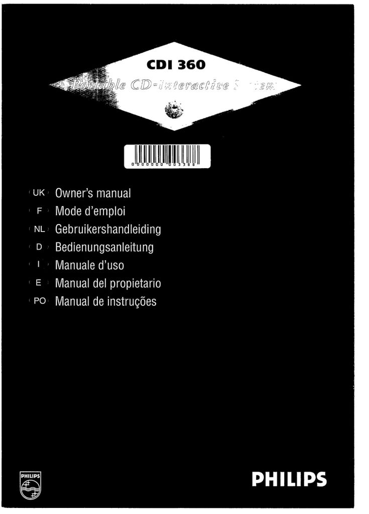 Philips CDI 360 CD-i Manual EN (Instant Download)