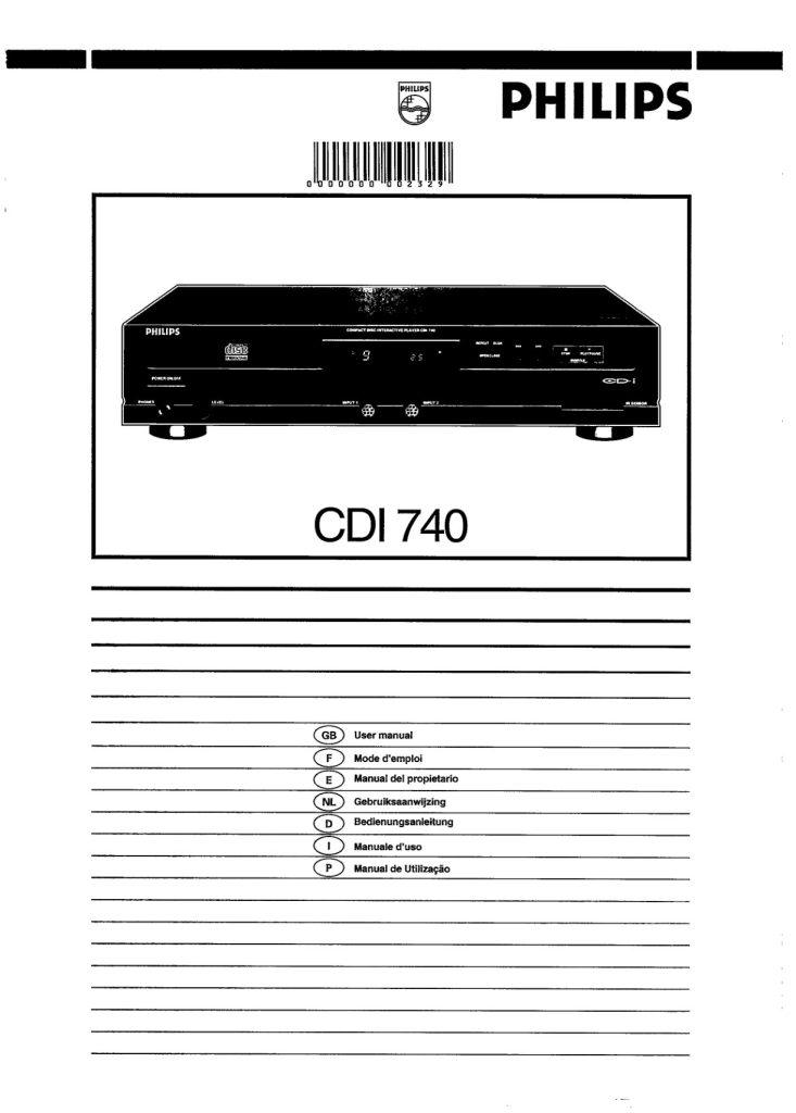 Philips CDI 740 CD-i Manual EN (Instant Download)