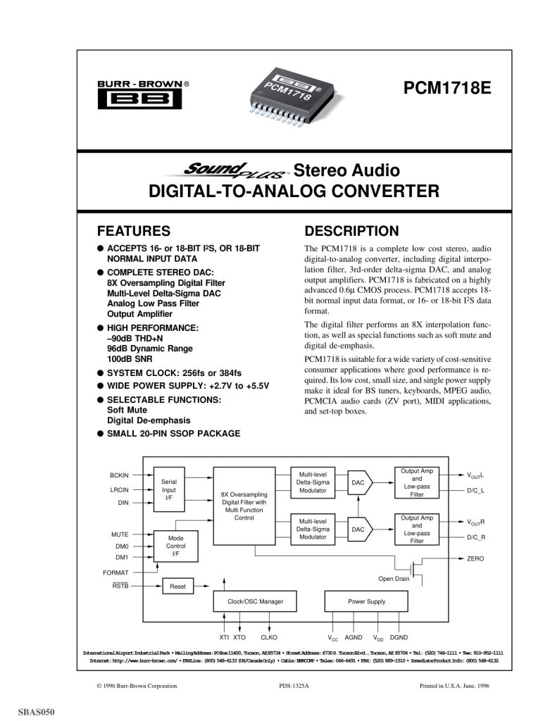 PCM1718E Datasheet (Instant Download)