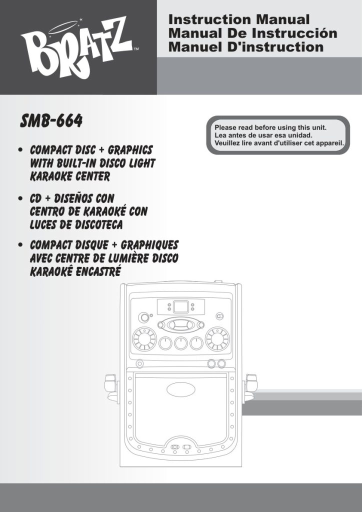 Singing Machine CD+G Karaoke Manual f27b58 (Instant Download)
