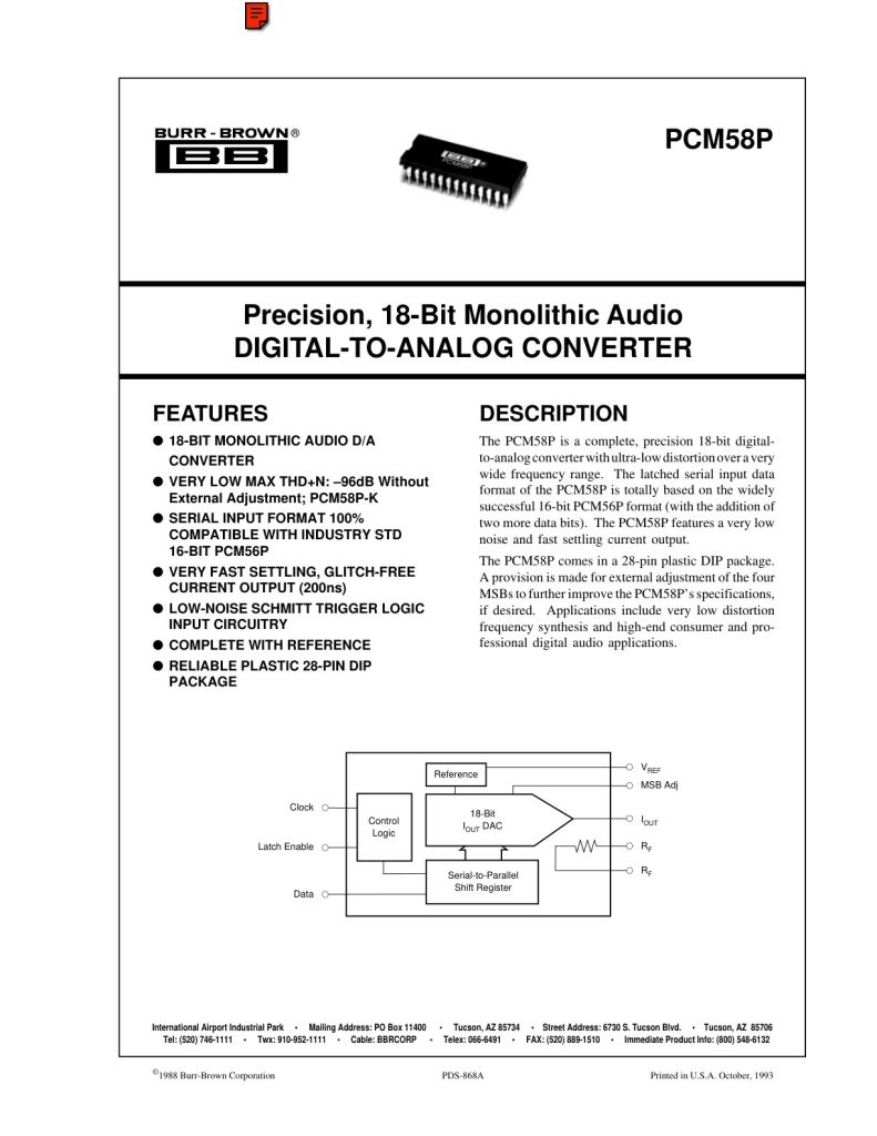 PCM58P Datasheet (Instant Download)