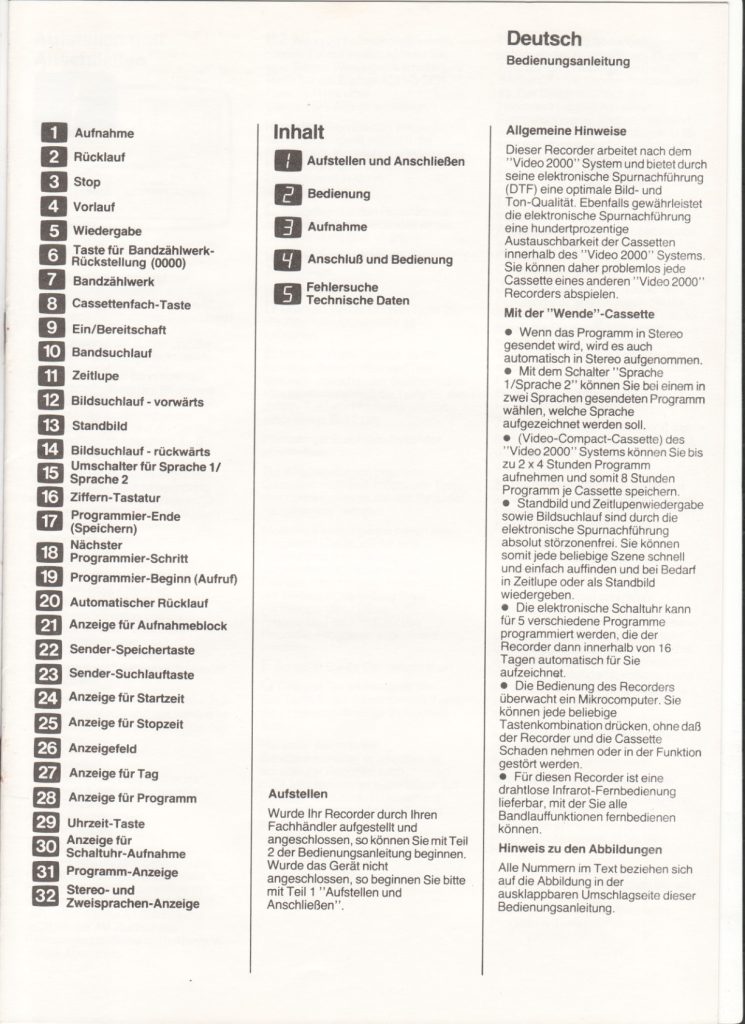 Philips VR2024 Video 2000 Owner Manual EN (Instant Download)