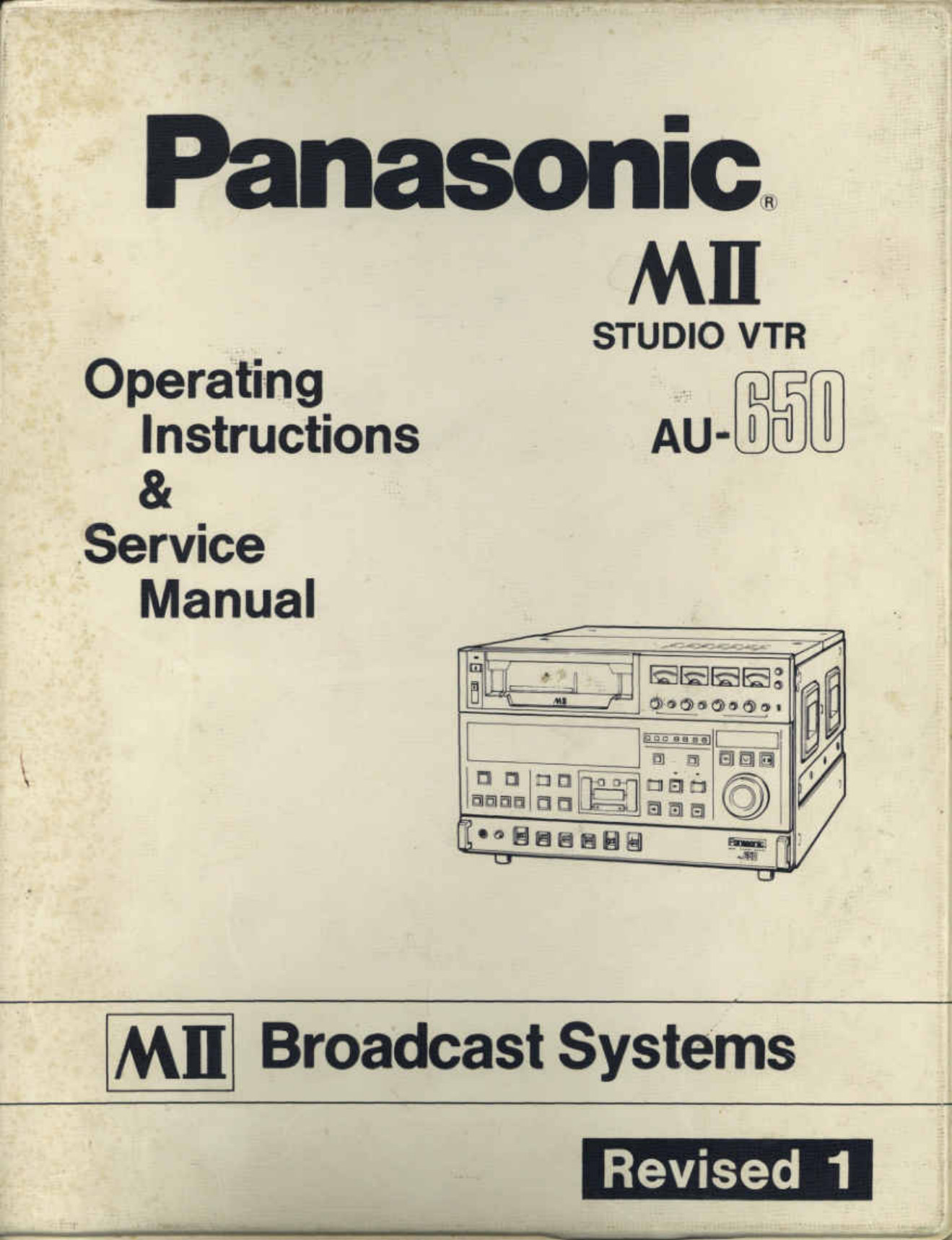 Panasonic AU-650 MII Operating + Service Manual EN (Instant Download)