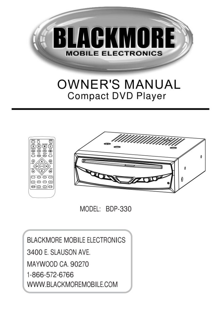 Pioneer BDP-330 Blu-ray Player Owner Manual EN (Instant Download)
