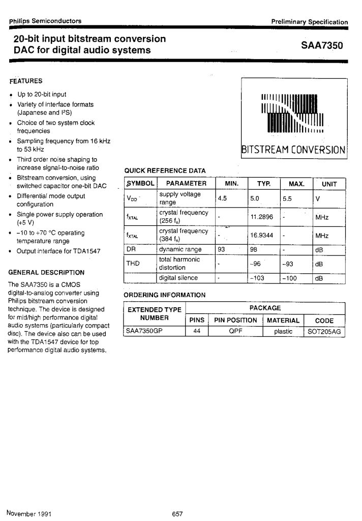 SAA7350 Datasheet (Instant Download)