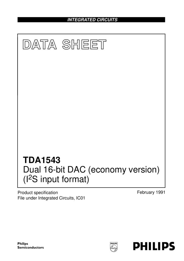 TDA1543 Datasheet (Instant Download)