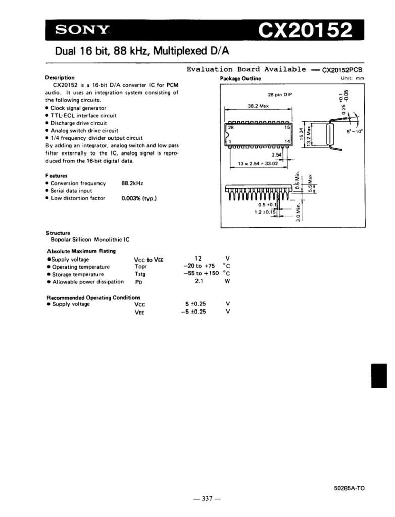 CX20152 Datasheet (Instant Download)