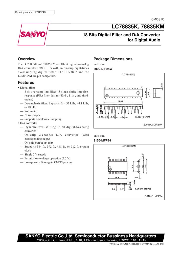 LC78835 Datasheet (Instant Download)