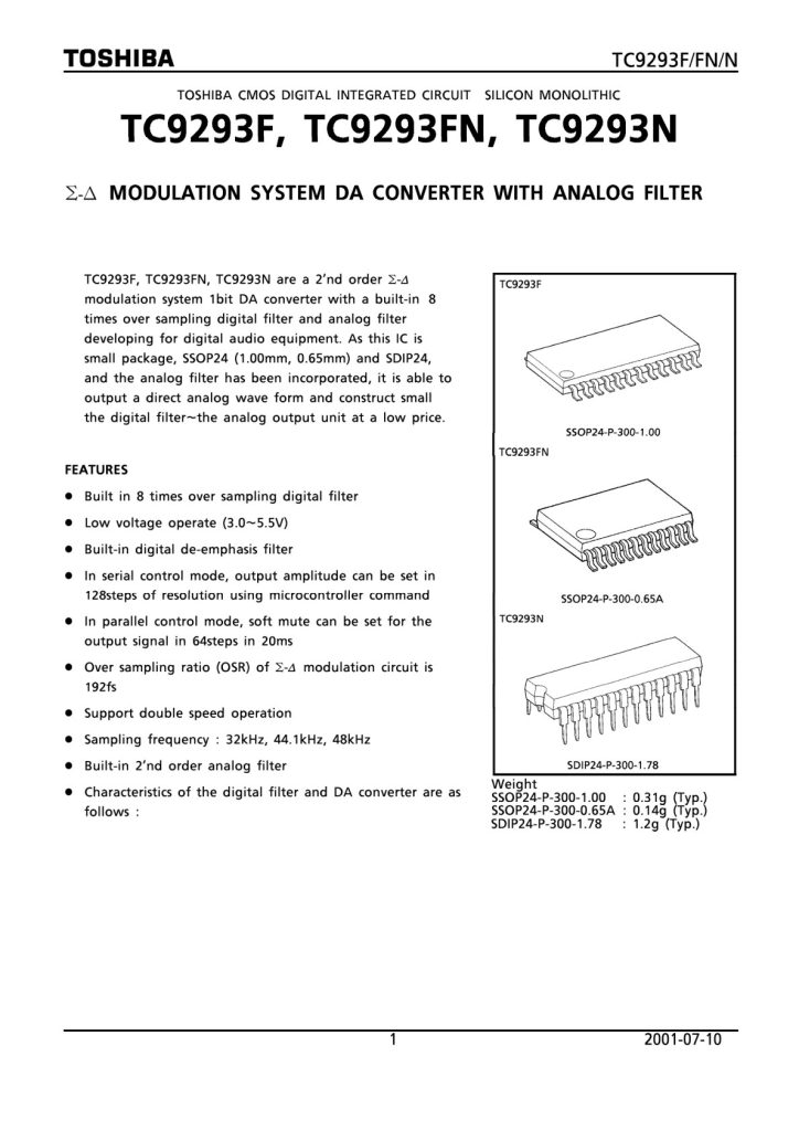 TC9293F Datasheet (Instant Download)