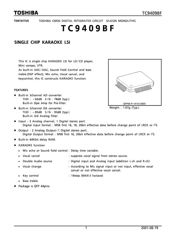 TC9409BF Datasheet (Instant Download)