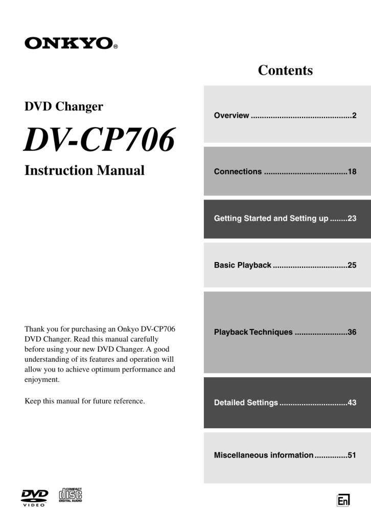 Onkyo-DV-CP706 User Manual (Instant Download)