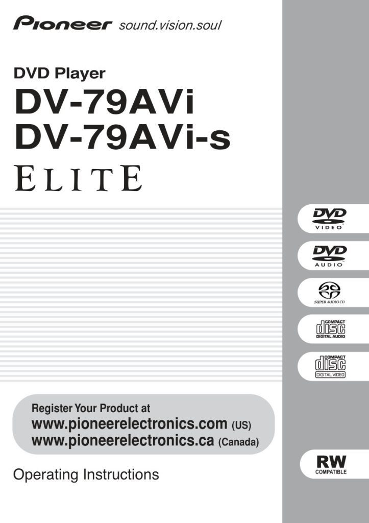 Pioneer-79AVi-Owner's Manual (Instant Download)