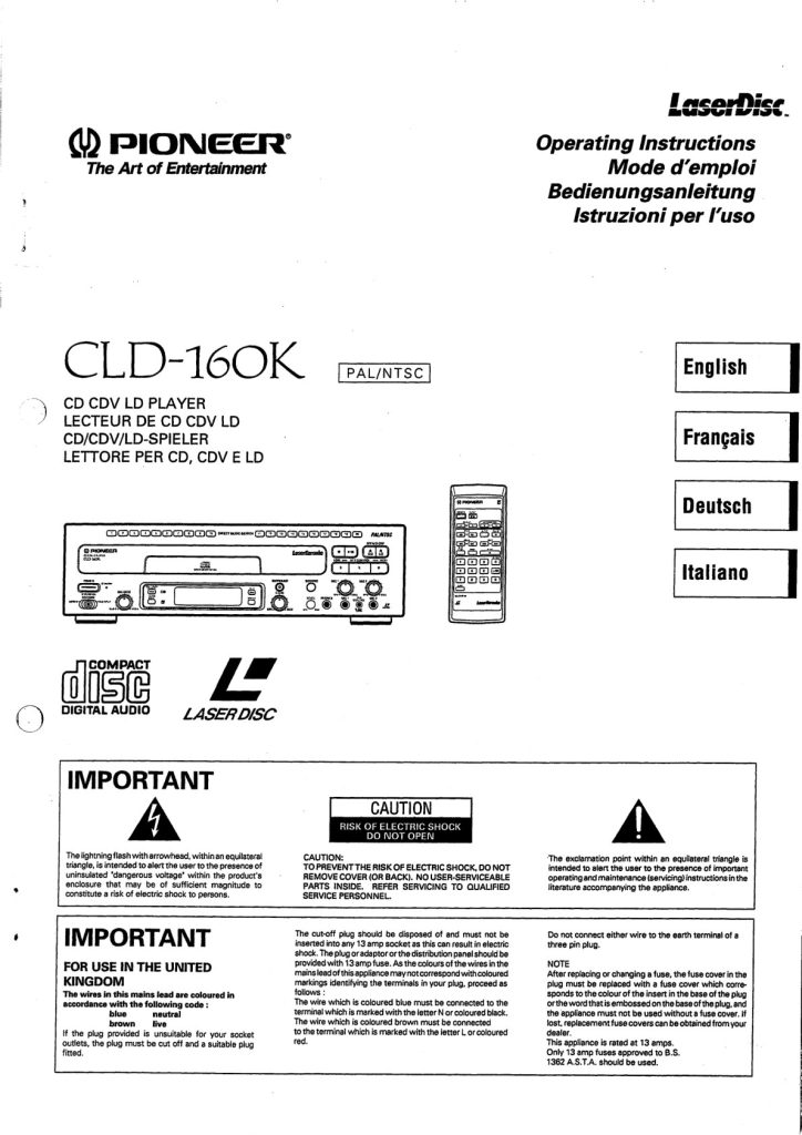 CLD-160K-EN-FR-DE-IT Scan Manual (Instant Download)