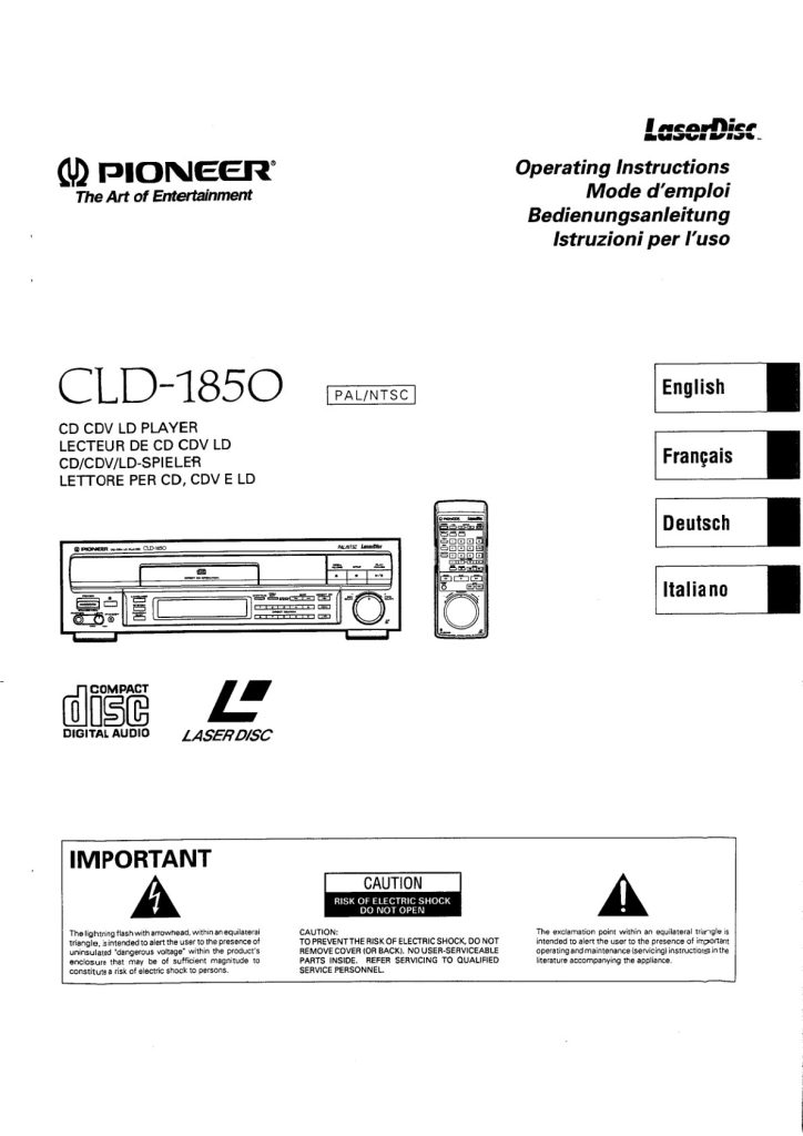 CLD-1850-EN-FR-DE-IT Scan Manual (Instant Download)