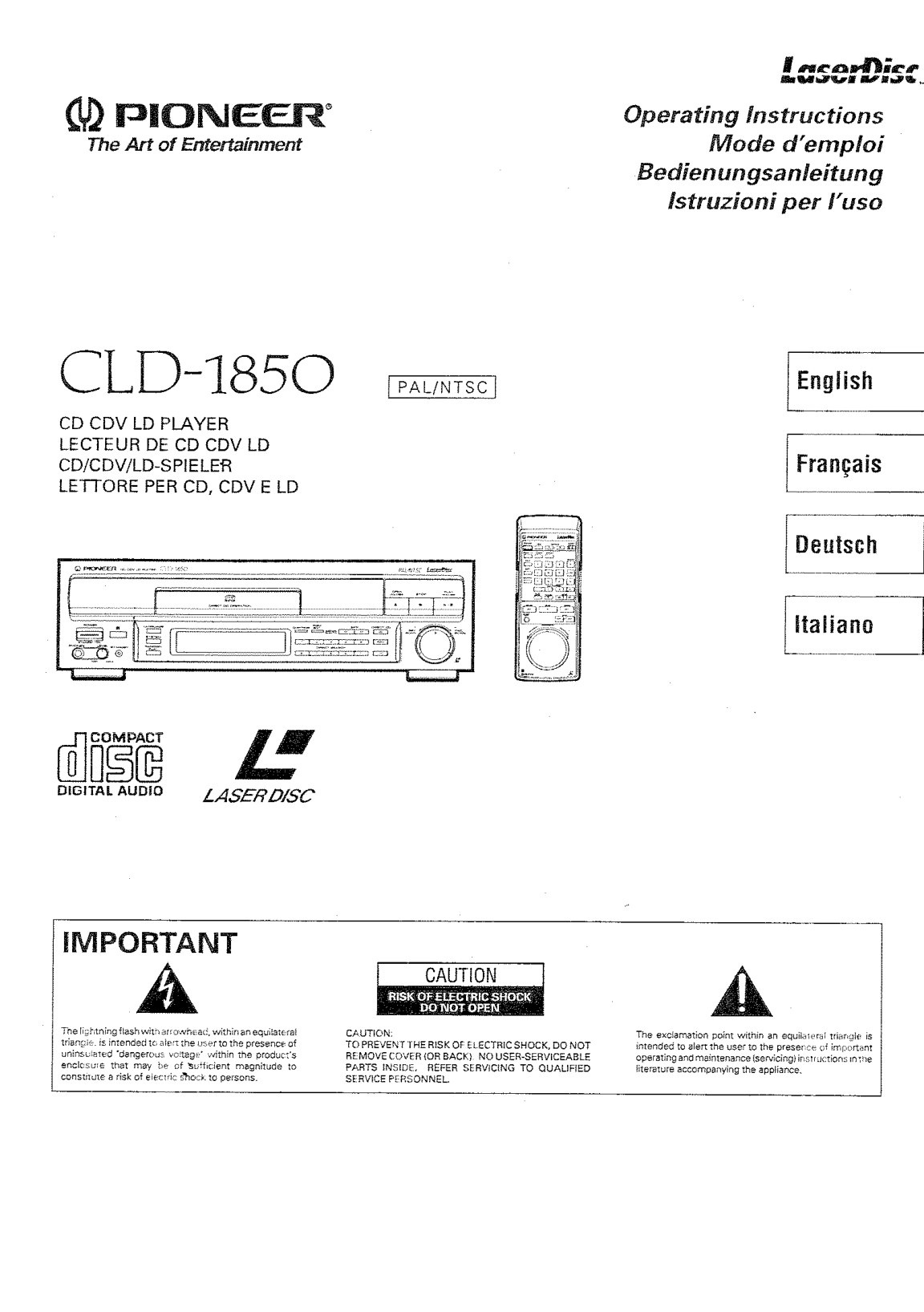 CLD-1850-EN-FR Scan Manual (Instant Download)