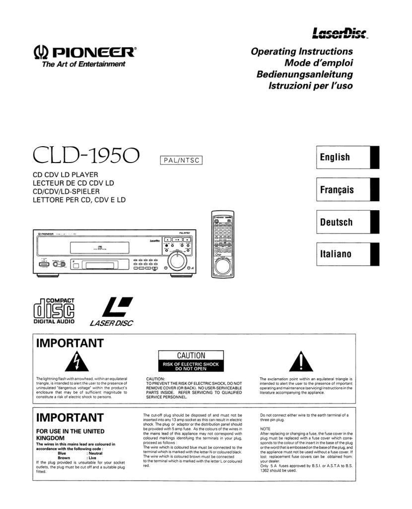 CLD-1950-EN-FR-DE-IT Manual (Instant Download)