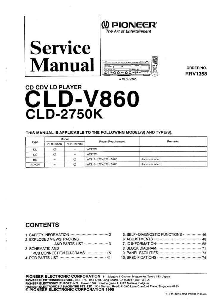CLD-2750K-EN Service Manual Scan (Instant Download)
