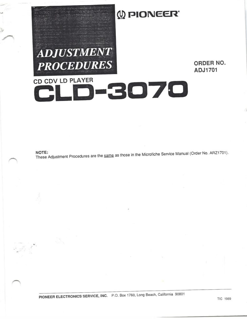 CLD-3070-ADJ1701-EN-Adjustment-Procedures Scan Manual (Instant Download)