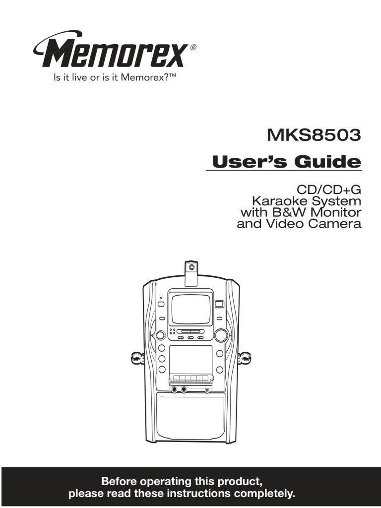 Memorex MKS8503 user manual (Instant Download)