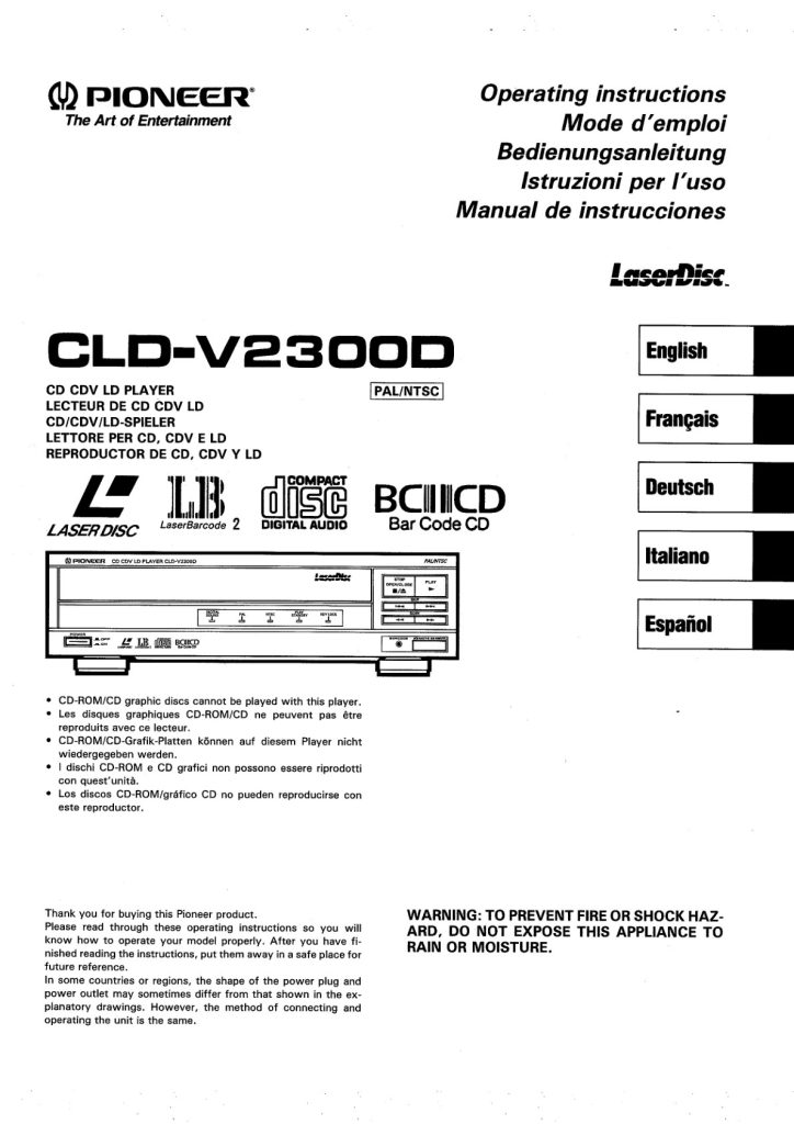 CLD-V2300D-EN-FR-DE-IT Scan Manual (Instant Download)