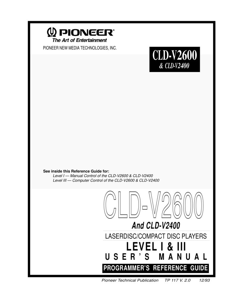 CLD-V2600-EN Scan Manual (Instant Download)
