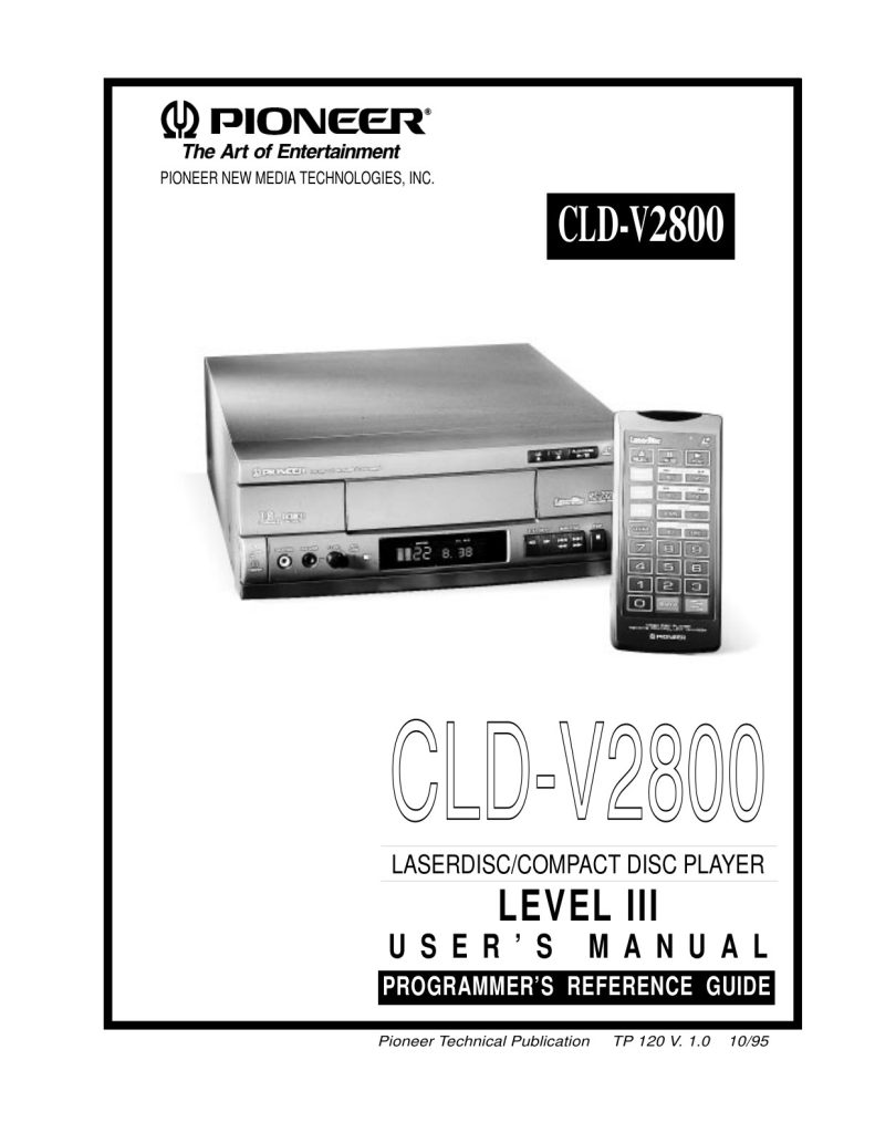 Pioneer-CLD-V2800-EN Programmer Guide (Instant Download)