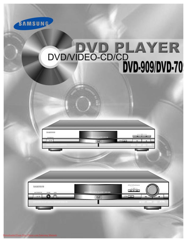 Samsung DVD 709 manual (Instant Download)