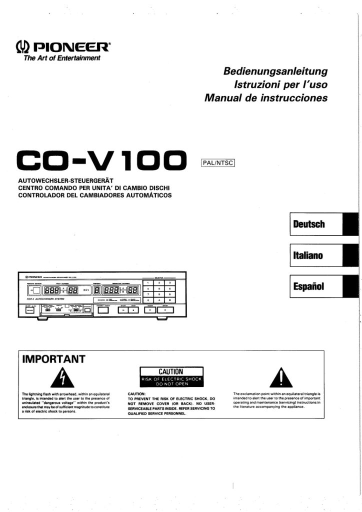 CO-V100 DE IT ES Scan Manual (Instant Download)