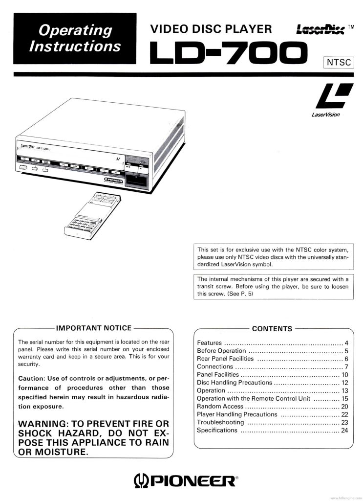 LD-700-EN Scan Manual (Instant Download)