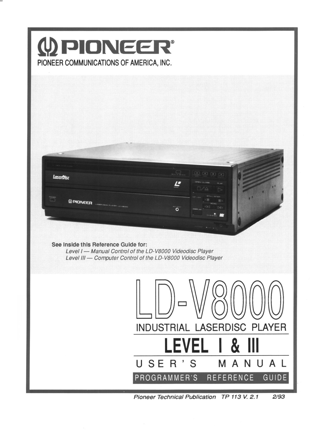 LD-V8000 Manual Level 1 & 3 (Instant Download)