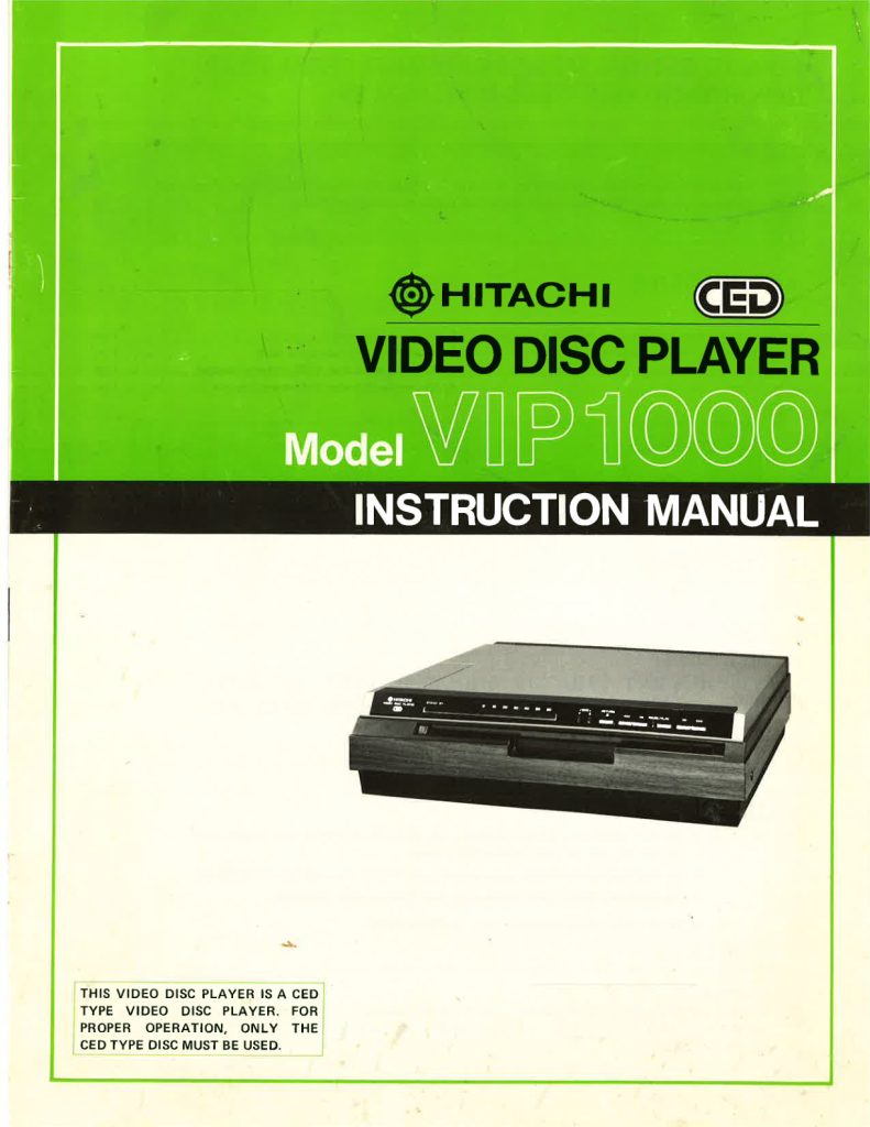 HITACHI-VIP-1000 Scan Manual (Instant Download)