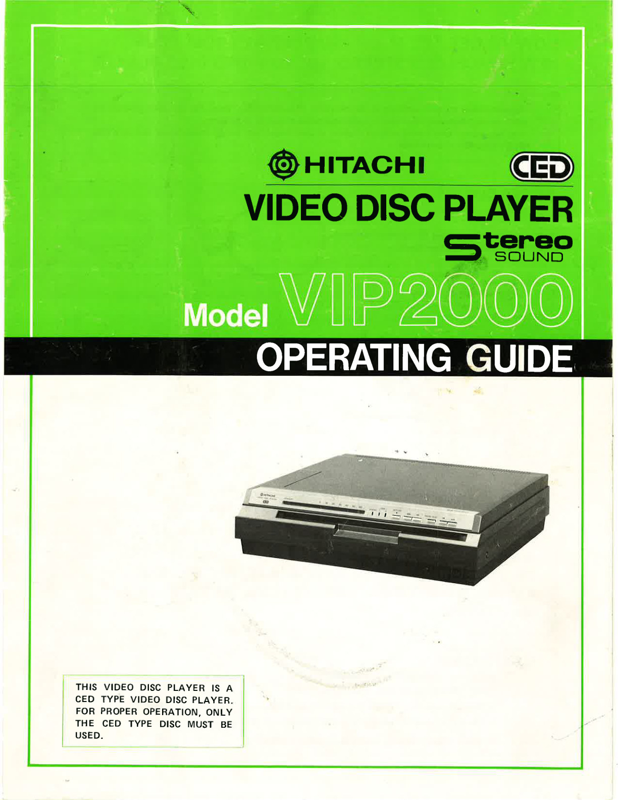 HITACHI-VIP-2000 Scan Manual (Instant Download)
