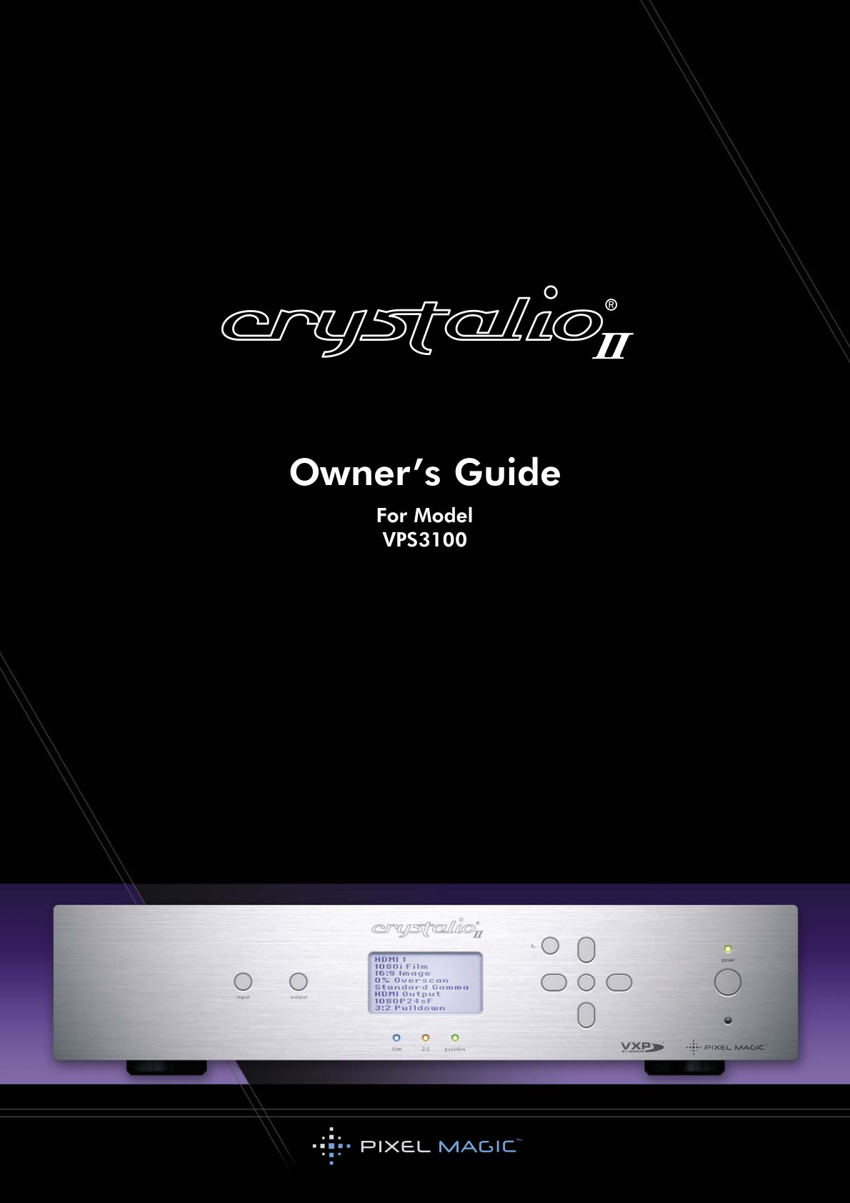 Crystalio II - VPS3100 Owner Guide (Instant Download)