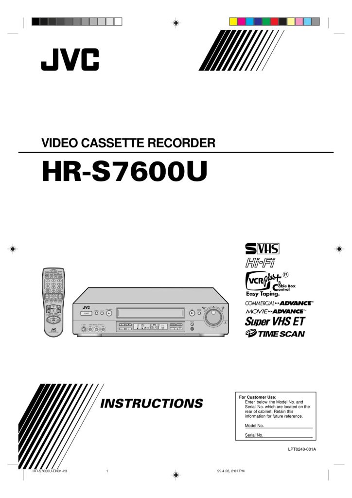 JVC HR-S7600U S-VHS User Manual EN (Instant Download)