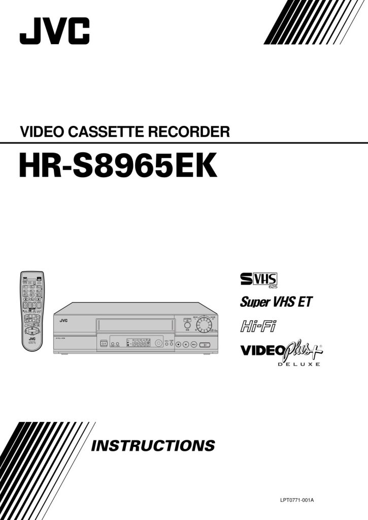 JVC HR-S8965EK S-VHS User Manual EN (Instant Download)
