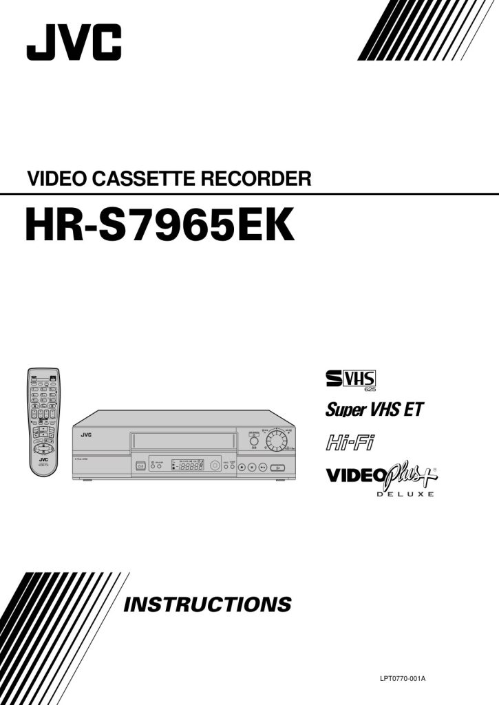 JVC HR-S7965EK S-VHS User Manual EN (Instant Download)