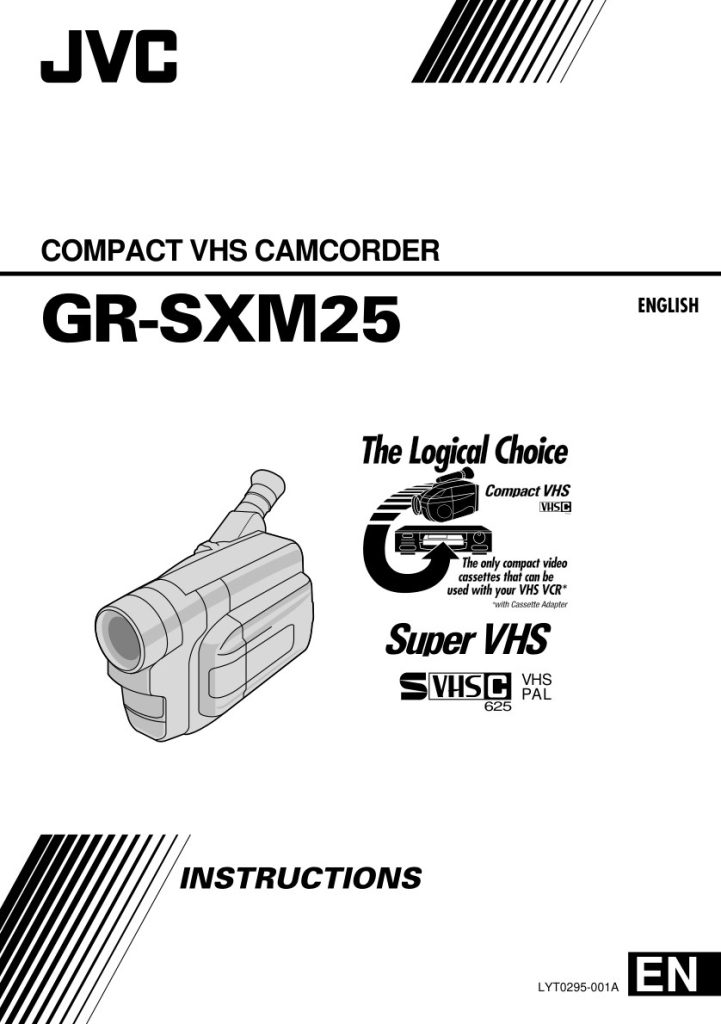 JVC GR-SXM25 S-VHS-C Owner Manual EN (Instant Download)