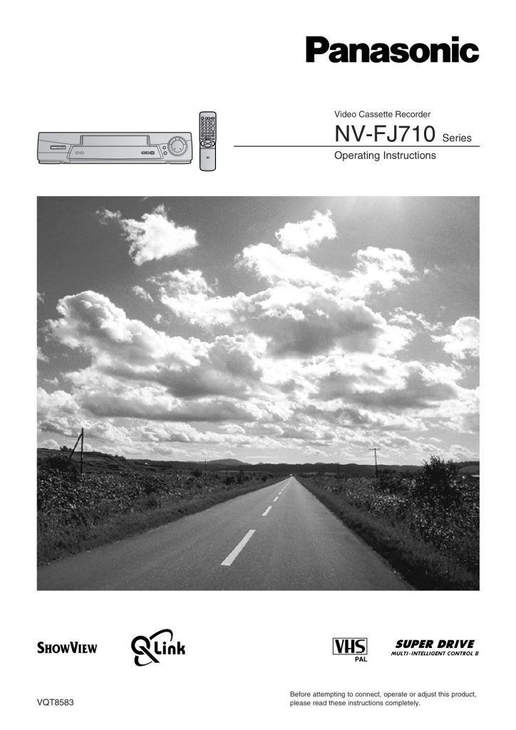 Panasonic NV-FJ710 VHS Owner Manual EN (Instant Download)