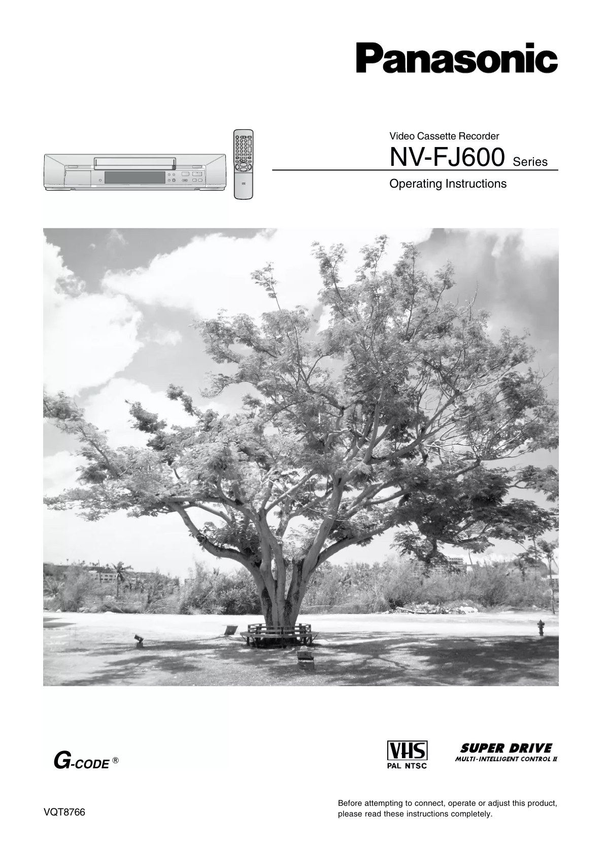 Panasonic NV-FJ600 VHS Owner Manual EN (Instant Download)