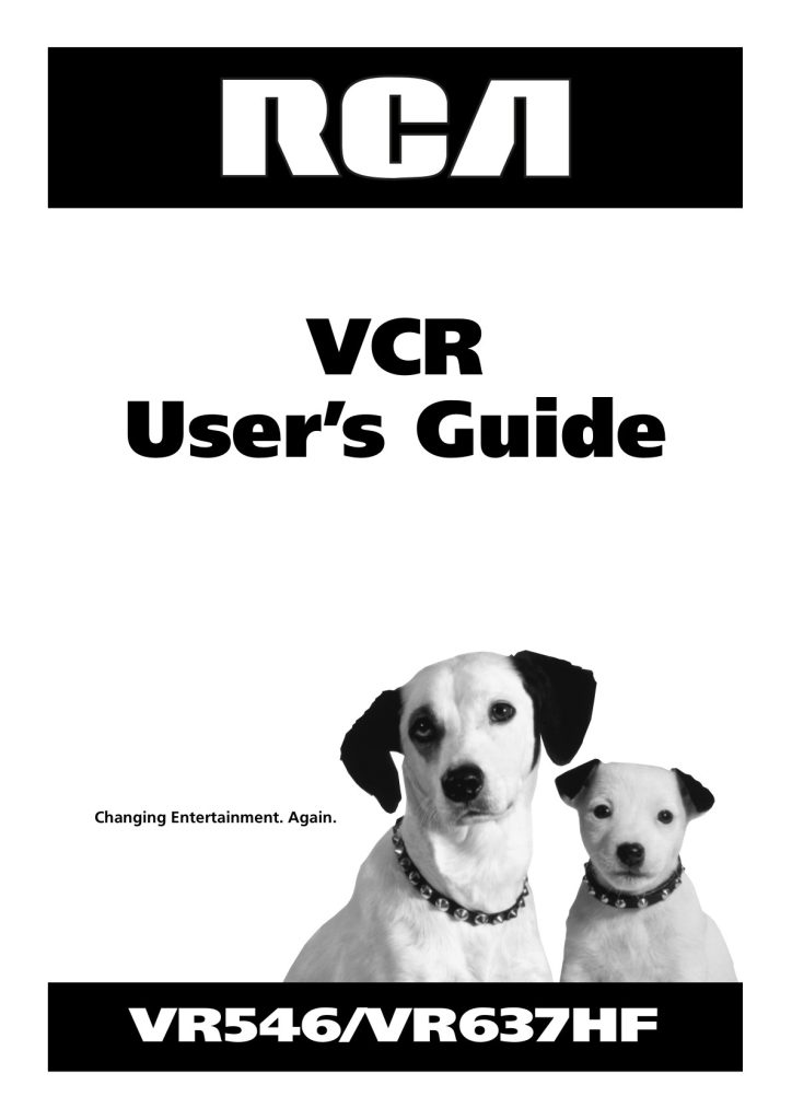 RCA VR546 / VR637HF VHS Owner Manual EN (Instant Download)