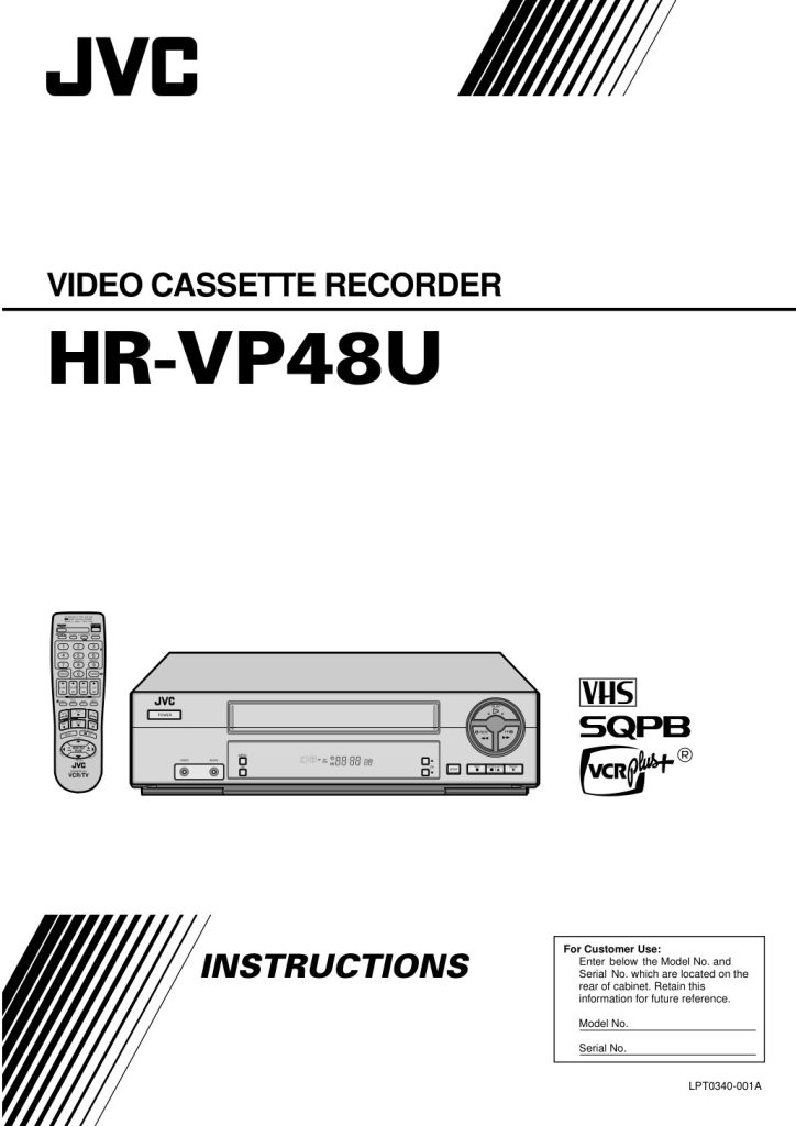 JVC HR-VP48U VHS Owner Manual EN (Instant Download)