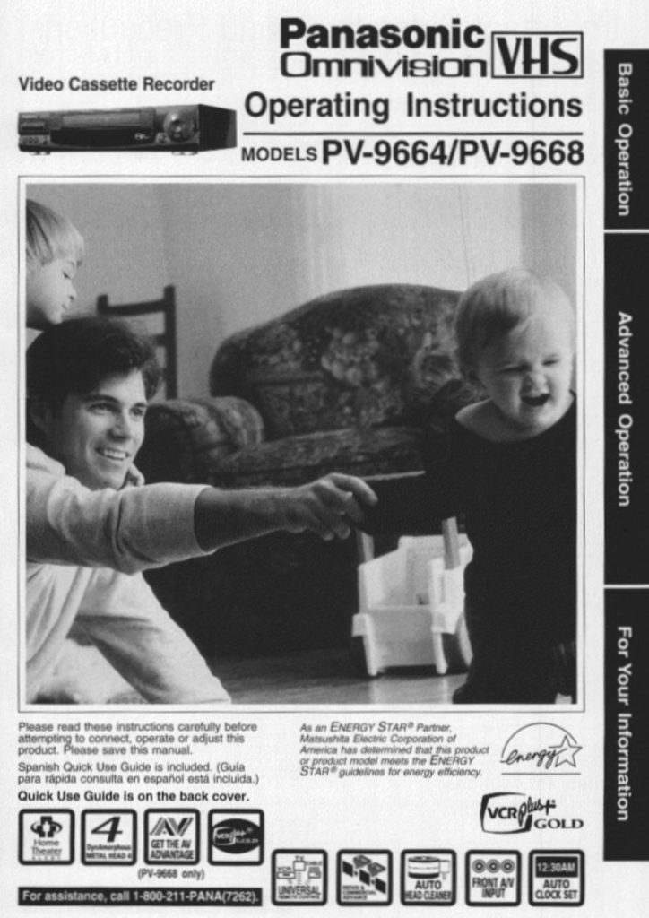 Panasonic PV-9664 VHS Owner Manual EN (Instant Download)